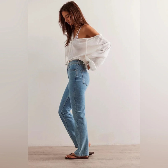 Free people Xena slim straight jeans in Union blue size 27 - Picture 4 of 4